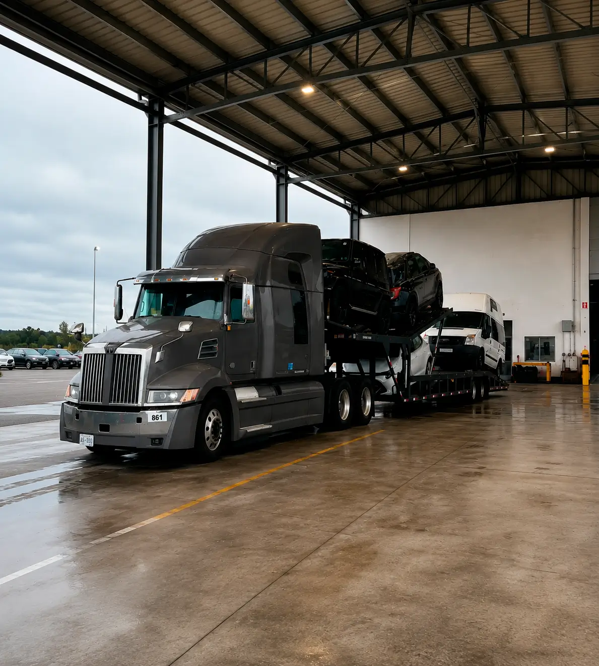 Automoves transport truck